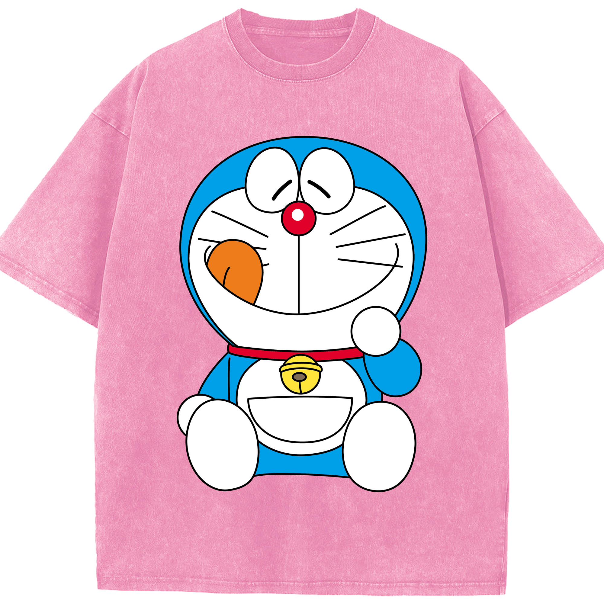 （画像用） ドラえもん Doraemon 綿100% ヴィンテージ風 半袖Tシャツ（フロントプリント）